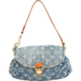 Louis Vuitton Denim Monogram Pleaty Handbag