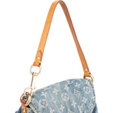 Louis Vuitton Denim Monogram Pleaty Handbag