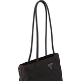 Prada Brown Nylon Triangle Handbag