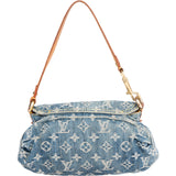 Louis Vuitton Denim Monogram Pleaty Handbag