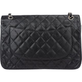 Chanel Quilted Caviar Leather Jumbo Double Flap Crossbody Bag