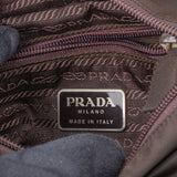 Prada Brown Nylon Triangle Handbag