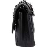 Chanel Quilted Caviar Leather Jumbo Double Flap Crossbody Bag