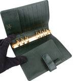 Louis Vuitton Green Taiga Leather Agenda MM