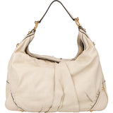 Gucci White Leather Horsebit Shoulder Bag