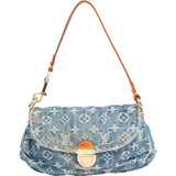 Louis Vuitton Denim Monogram Pleaty Handbag