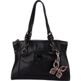 Prada Black Leather Triangle Butterfly Handbag