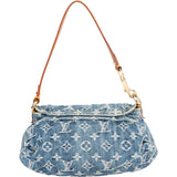 Louis Vuitton Denim Monogram Pleaty Handbag