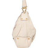 Gucci White Leather Horsebit Shoulder Bag