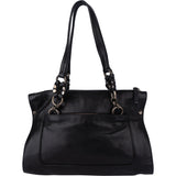 Prada Black Leather Triangle Butterfly Handbag