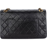 Chanel Quilted Lambskin 24K Gold Lagerfeld Double Flap Shoulder Bag