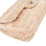 Chanel Quilted Tweed Palladium Medium Double Flap Crossbody Bag