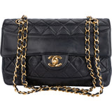 Chanel Quilted Lambskin 24K Gold Single Flap Crossbody Bag