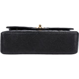 Chanel Quilted Caviar Leather Small Double Flap Crossbody Bag