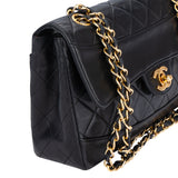 Chanel Quilted Lambskin 24K Gold Single Flap Crossbody Bag