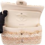 Chanel Quilted Tweed Palladium Medium Double Flap Crossbody Bag