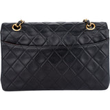 Chanel Quilted Lambskin 24K Gold Single Flap Crossbody Bag