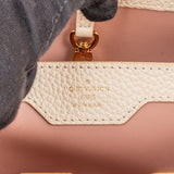 Louis Vuitton Pink Calfskin Capucines MM Coquille Handbag