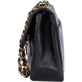 Chanel Quilted Lambskin 24K Gold Single Flap Crossbody Bag