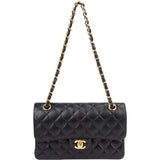 Chanel Quilted Caviar Leather Small Double Flap Crossbody Bag