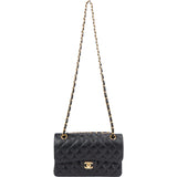 Chanel Quilted Caviar Leather Small Double Flap Crossbody Bag