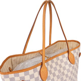 Louis Vuitton Damier Azur Monogram Neverfull MM Shopper Handbag
