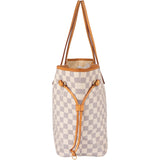 Louis Vuitton Damier Azur Monogram Neverfull MM Shopper Handbag