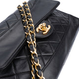 Chanel Quilted Lambskin 24K Gold Single Flap Crossbody Bag