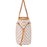 Louis Vuitton Damier Azur Monogram Neverfull MM Shopper Handbag