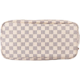 Louis Vuitton Damier Azur Monogram Neverfull MM Shopper Handbag