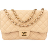 Chanel Quilted Caviar Leather Jumbo Single Flap Crossbody Bag