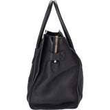 Celine Noir Leather Luggage Handbag