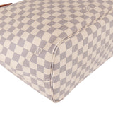 Louis Vuitton Damier Azur Monogram Neverfull MM Shopper Handbag