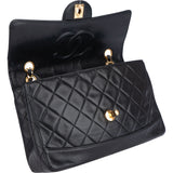 Chanel Quilted Lambskin 24K Gold Single Flap Crossbody Bag