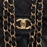 Chanel Quilted Caviar Jumbo Double Flap Crossbody Bag