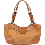 Prada Brown Nylon Triangle Handbag