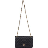 Chanel Quilted Caviar Jumbo Double Flap Crossbody Bag