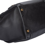 Celine Noir Leather Luggage Handbag