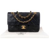 Chanel Quilted Lambskin 24K Gold Small Double Flap Crossbody Bag