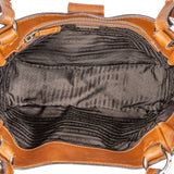 Prada Brown Nylon Triangle Handbag