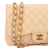 Chanel Quilted Caviar Leather Jumbo Single Flap Crossbody Bag
