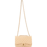 Chanel Quilted Caviar Leather Jumbo Single Flap Crossbody Bag