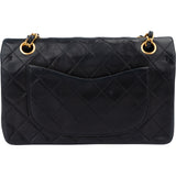 Chanel Quilted Lambskin 24K Gold Small Double Flap Crossbody Bag