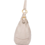Prada Grey Leather Vitello Hobo Bag