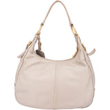 Prada Grey Leather Vitello Hobo Bag
