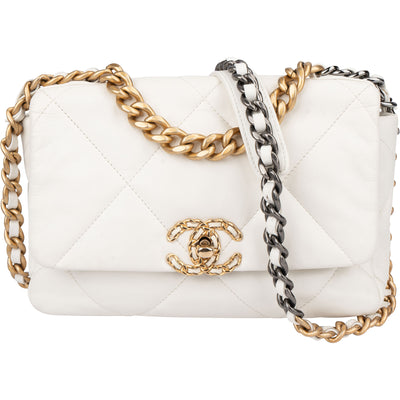 Chanel 19 Quilted Lambskin Single Flap Crossbody Bag - vintageandkickz
