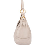 Prada Grey Leather Vitello Hobo Bag