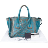 Prada Blue Limited Leather Vitello Handbag