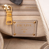Prada Grey Leather Vitello Hobo Bag
