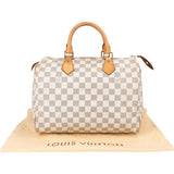 Louis Vuitton Damier Azur Monogram Speedy 30 Handbag